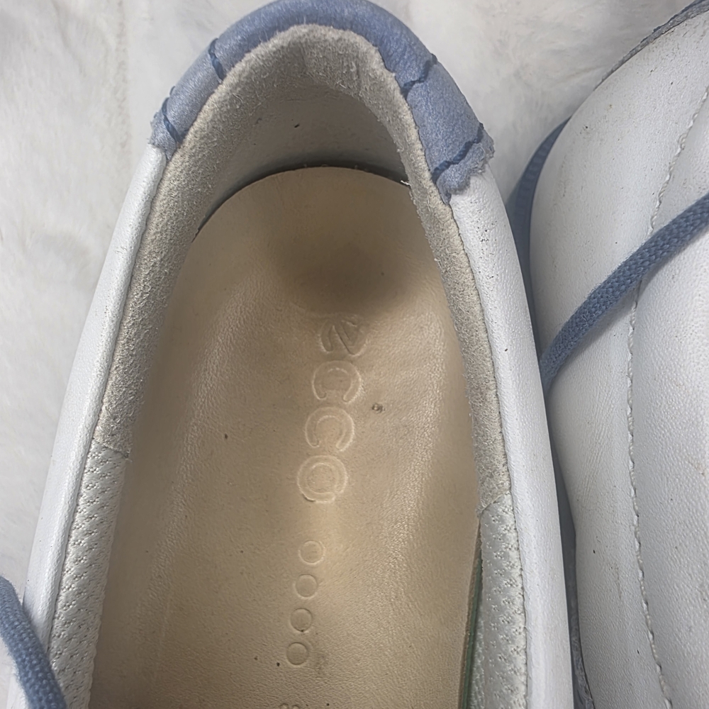 Ecco Women's Athletic Shoes - Blue and White - Picture 3 of 6